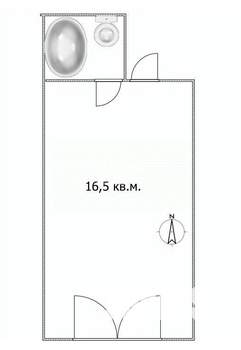 1-к квартира, вторичка, 17м2, 1/5 этаж